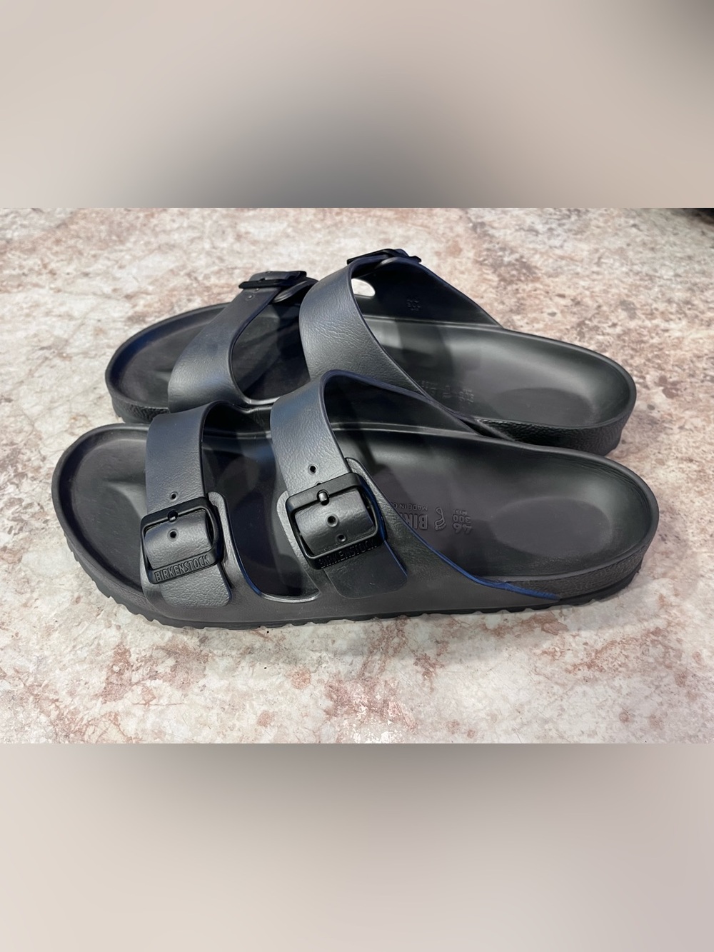 Birkenstock Arizona Dual-Strap Slide Sandals Mens Sz 13 Dark Gray